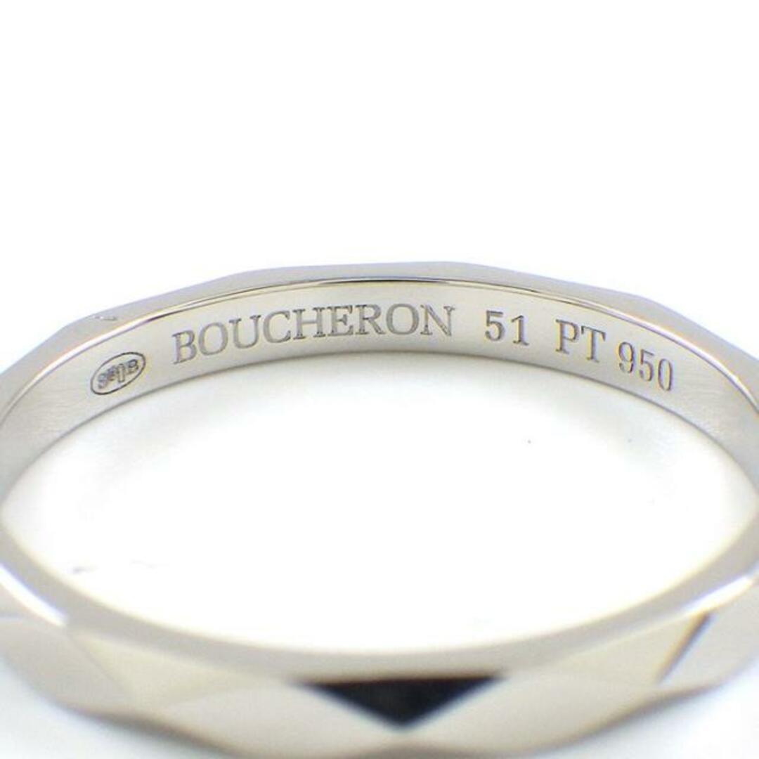 BOUCHERON(ブシュロン)のブシュロン BOUCHERON リング ファセット スモール JAL00205 ウェディング バンド PT950 10.5号 / #51 【中古】 レディースのアクセサリー(リング(指輪))の商品写真