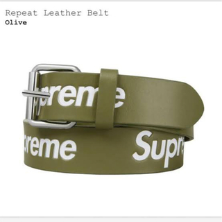Supreme Repeat Leather Belt S Black