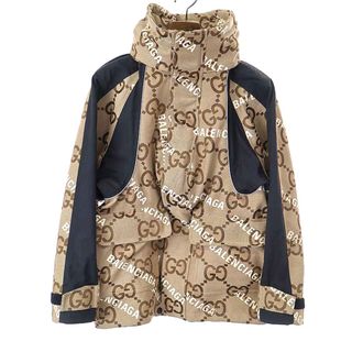 グッチ(Gucci)のGUCCI × BALENCIAGA グッチ×バレンシアガ 21AW The Hacker Project Jumbo GG Jacket ジャケット ブラウン系 36(その他)