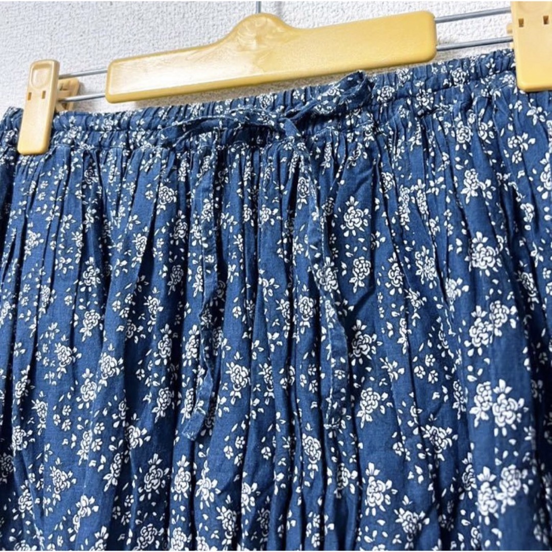 maison de soil(メゾンドソイル)のメゾンドソイル インド綿　スカート ロングスカート フレアスカート ギャザー レディースのスカート(ロングスカート)の商品写真