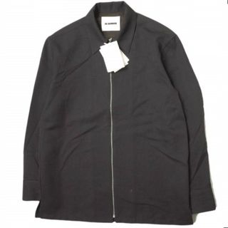 ジルサンダー(Jil Sander)のJIL SANDER ジルサンダー 23AW イタリア製 リラックスフィット プラストロンシャツ J22DL0167 J40117 39(151/2) CHOCOLATE BROWN ジップシャツジャケット トップス【中古】【JIL SANDER】(シャツ)