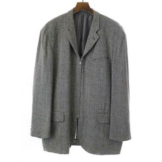 美品 コムデギャルソン COMME des GARCONS ウール フェイクレイヤー ロングジャケット メンズ グレー sizeS AD2012 Y02189