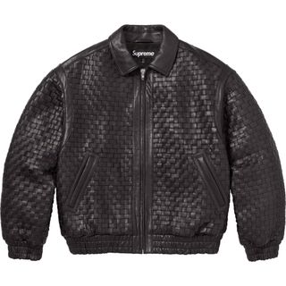 シュプリーム(Supreme)のSupreme Woven Leather Varsity Jacket XL(レザージャケット)