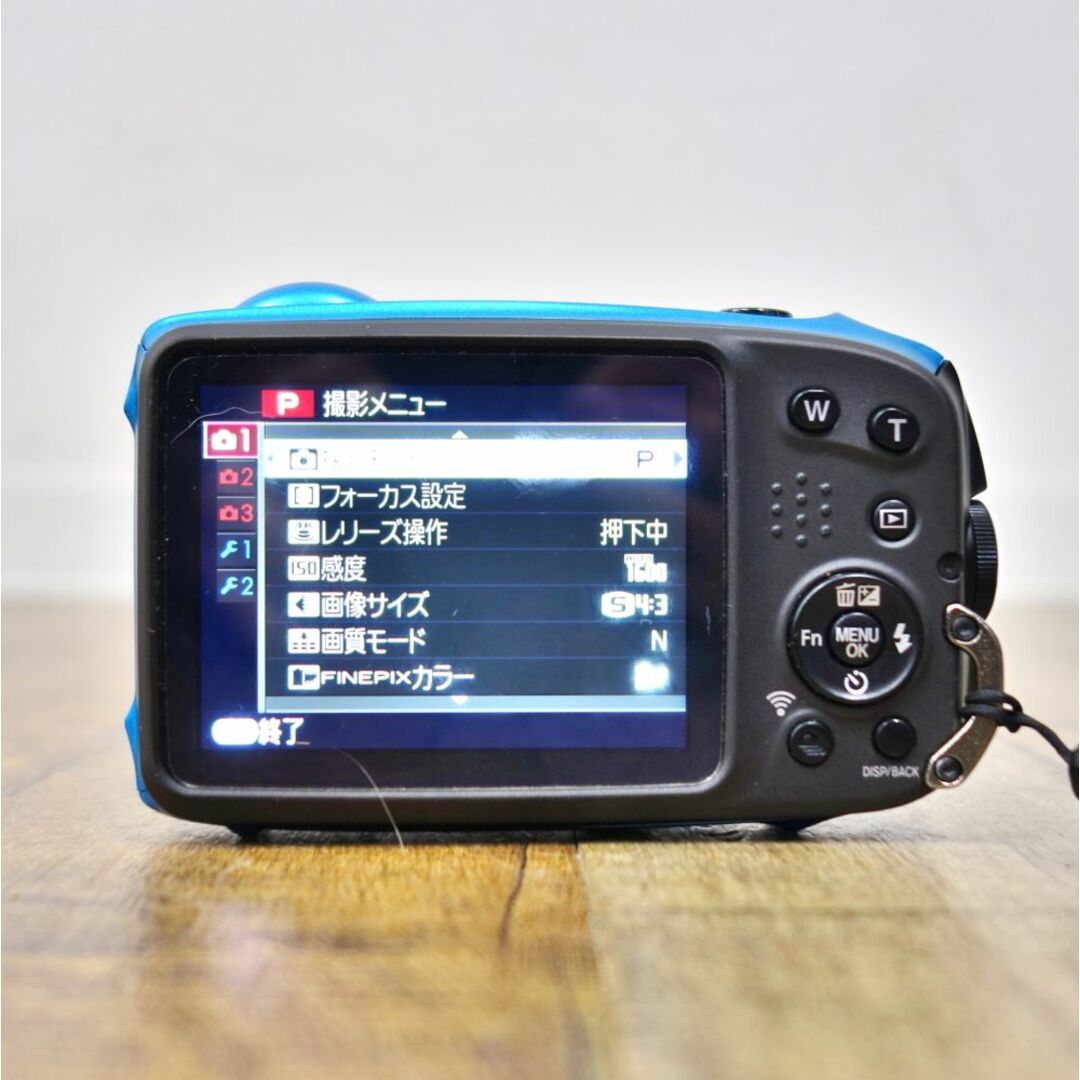 美品 富士フイルム FUJIFILM FinePix XP140 スカイブルー ファインピックス 防水 アクティブ デジタル カメラ デジカメ  アウトドア