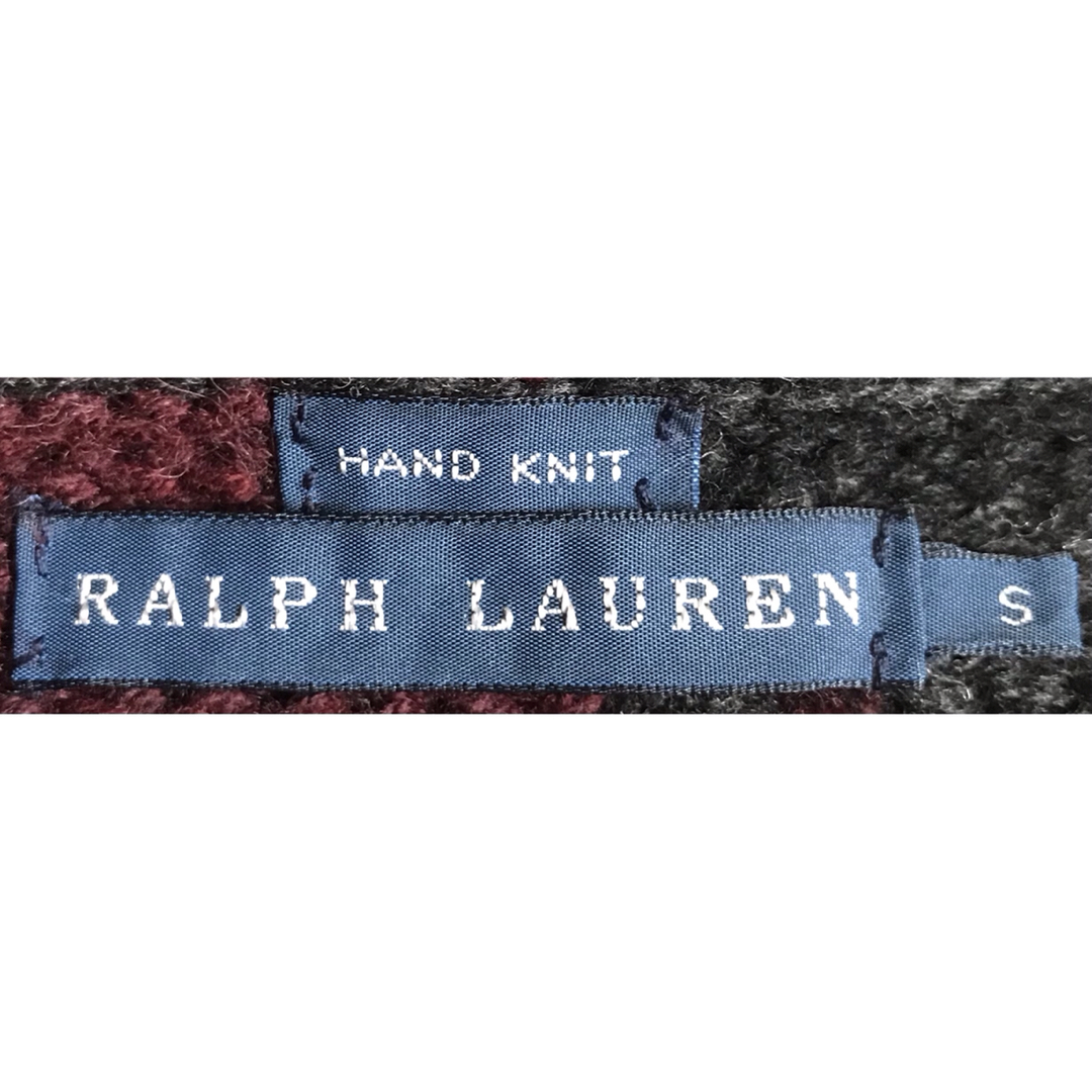 Ralph Lauren(ラルフローレン)の別格のパッチワーク×ネイティブ柄 ラルフローレン ニット カーディガン ガウン レディースのトップス(カーディガン)の商品写真