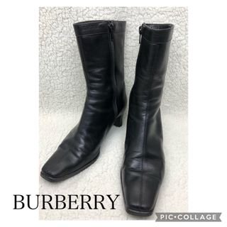 バーバリー(BURBERRY)のBURBERRYバーバリー　レディース　サイドジップ　レザー ブーツ(ブーツ)