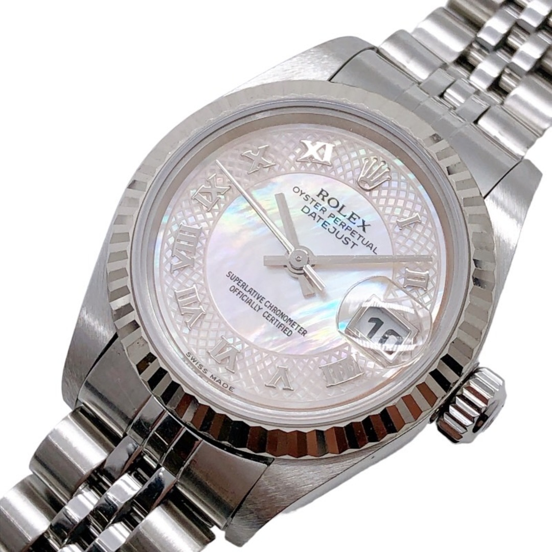 ロレックス ROLEX デイトジャスト　デコレーション　ホワイトシェル 79174NRD SS/WG レディース 腕時計