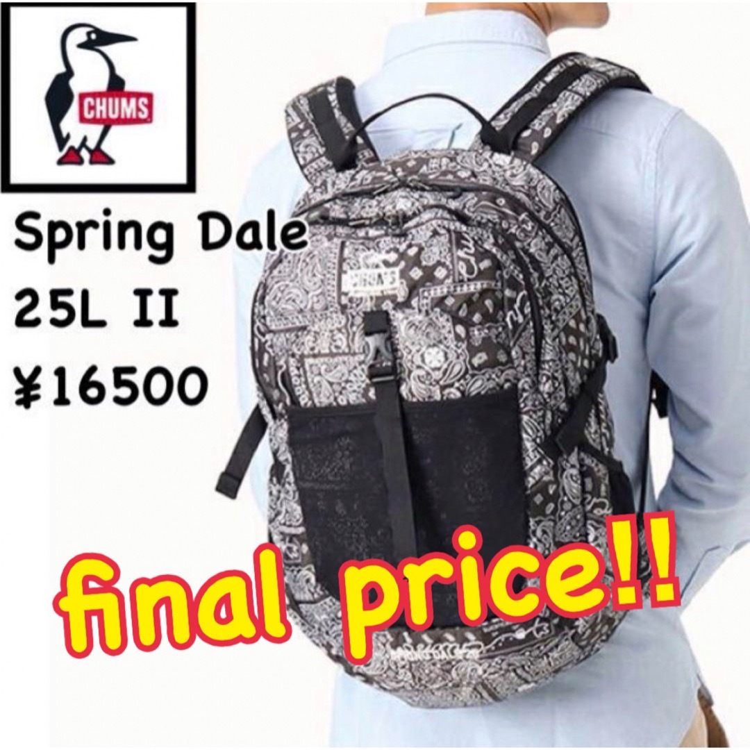 CHUMS チャムス★スプリングデール25リットルⅡ リュック デイパック 登山
