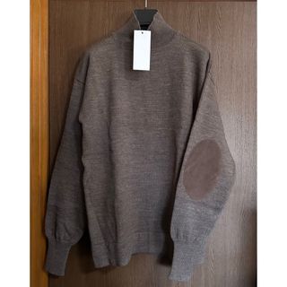 マルタンマルジェラ(Maison Martin Margiela)のM新品 メゾン マルジェラ エルボーパッチ タートルネック ニット セーター (ニット/セーター)