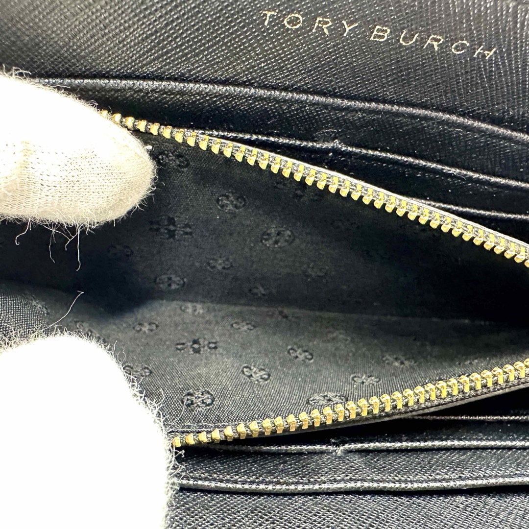 Tory Burch(トリーバーチ)の【美品✨】トリーバーチ エマーソン ラウンドファスナー 長財布  ブラック レディースのファッション小物(財布)の商品写真