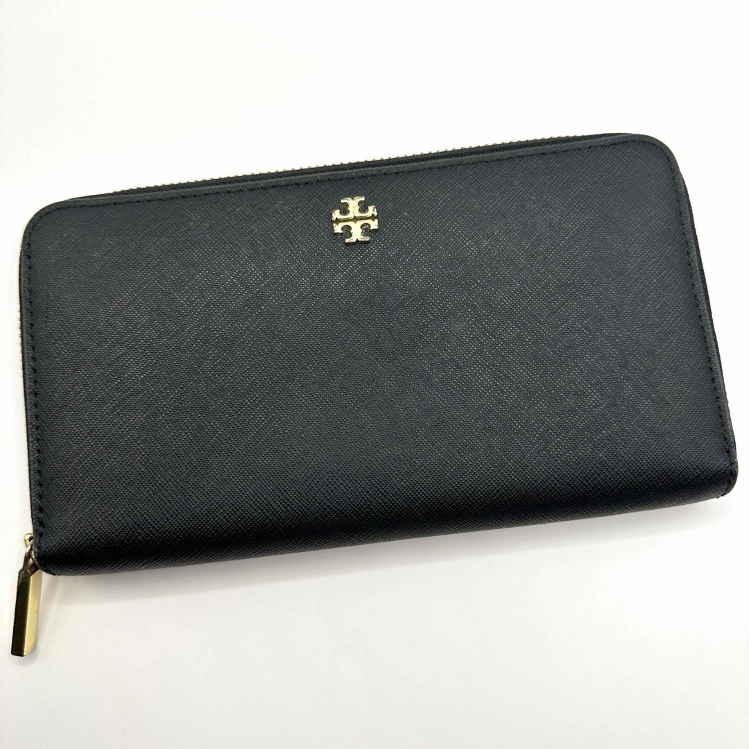 Tory Burch(トリーバーチ)の【美品✨】トリーバーチ エマーソン ラウンドファスナー 長財布  ブラック レディースのファッション小物(財布)の商品写真