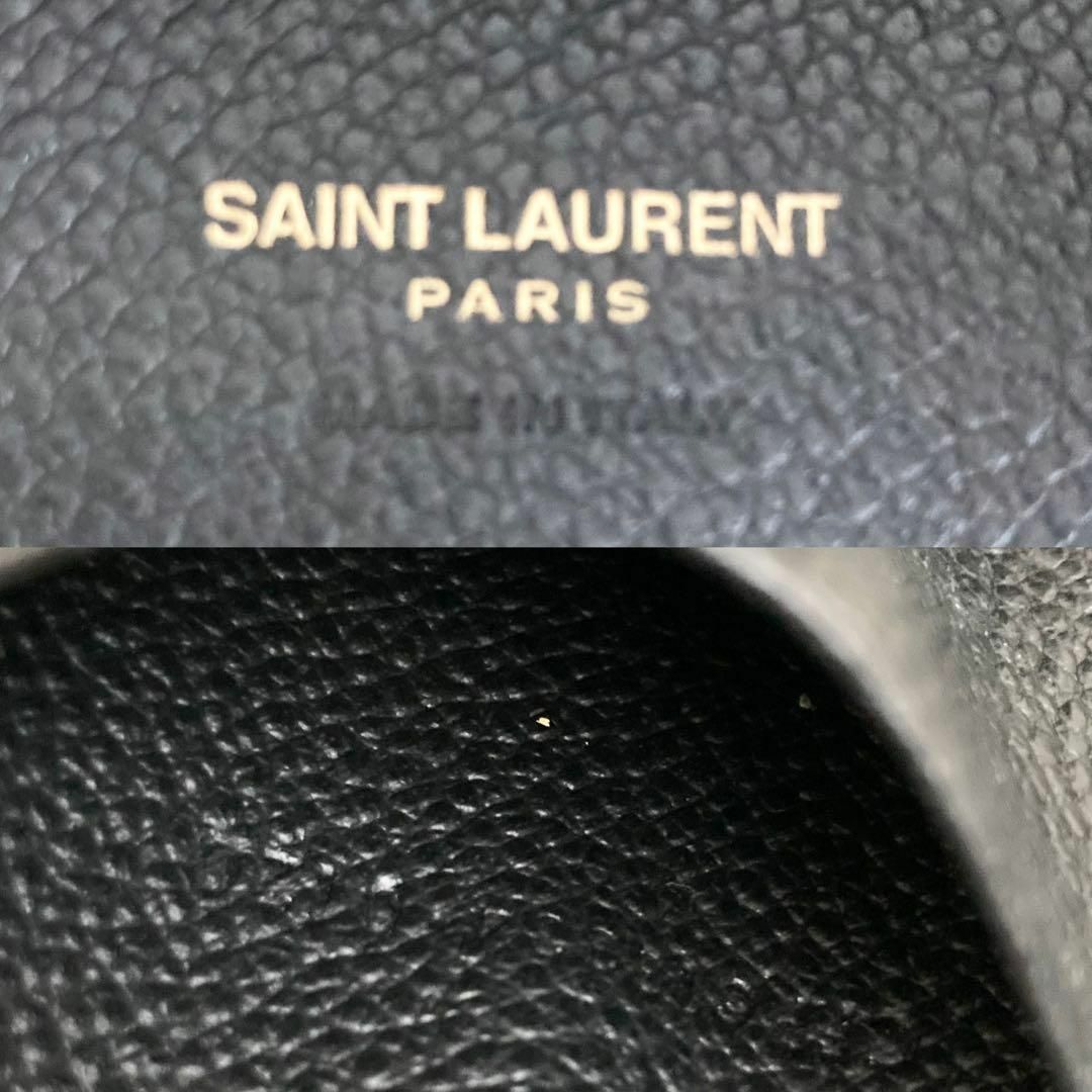 美品 サンローラン キーケース 6連 ブラック YSL グレインレザー