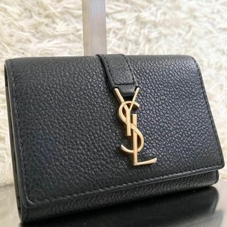 美品 サンローラン キーケース 6連 ブラック YSL グレインレザー