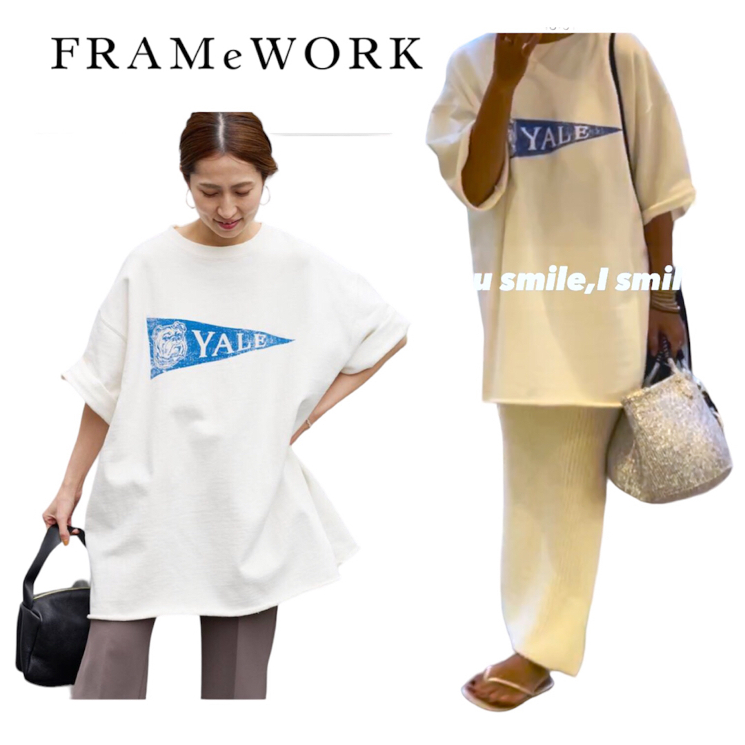 FRAMeWORK - FRAMeWORK YALE/BIG-TEEスウェット ホワイトの通販 by ...