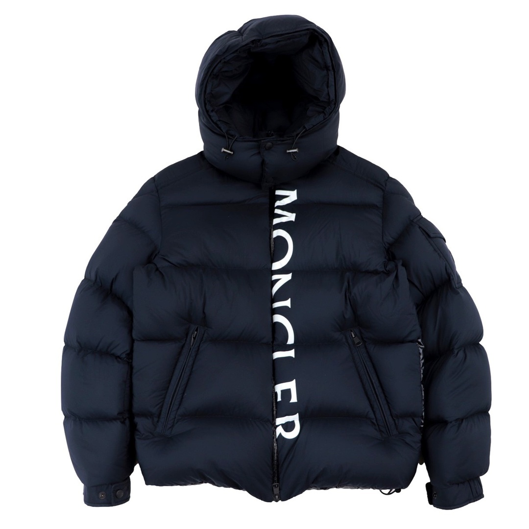 MONCLER(モンクレール)の美品 モンクレール 20年 マウレス ダウンジャケット メンズ ダークネイビー 黒 2 ロゴプリント ナイロン MAURES MONCLER メンズのジャケット/アウター(ダウンジャケット)の商品写真