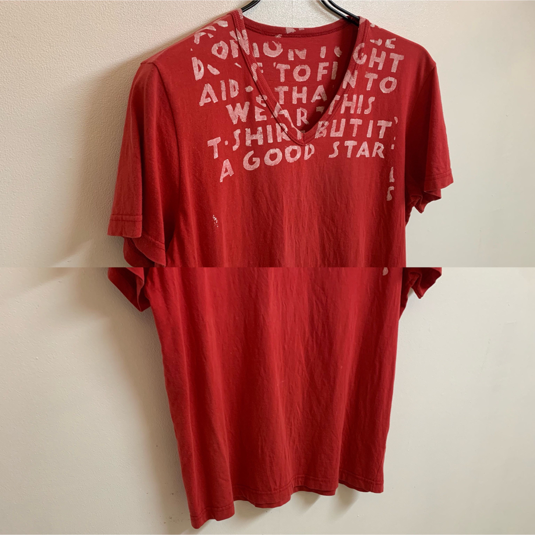 MARTIN MARGIELA 2000SS イタリア製 エイズTシャツ 赤×白