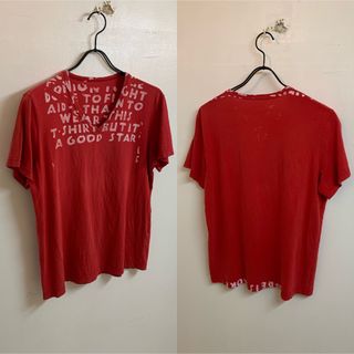 MARTIN MARGIELA 2000SS イタリア製 エイズ Tシャツ 赤×白