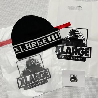 エクストララージ(XLARGE)のXLARGE ニット帽 BLACK(ニット帽/ビーニー)