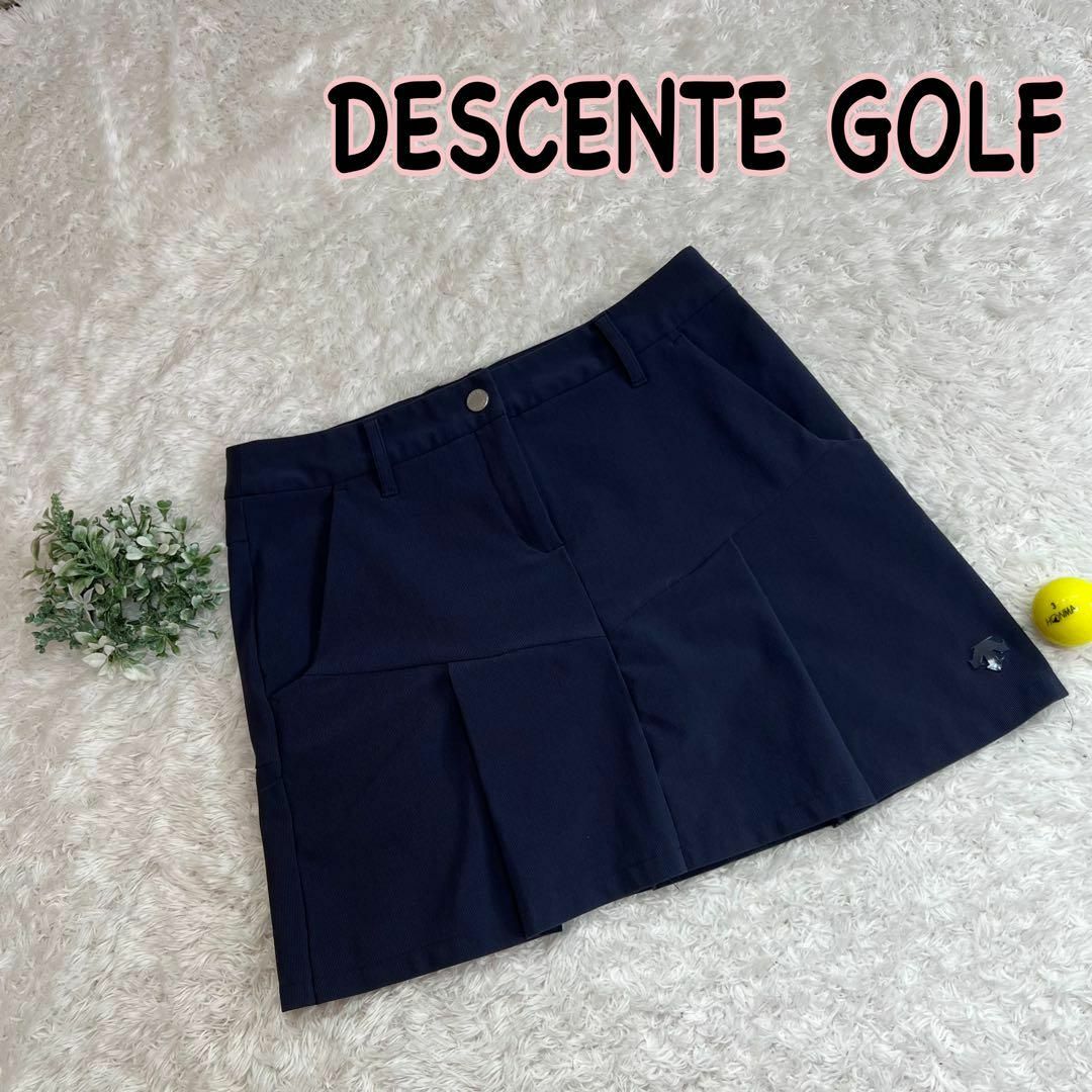 デサントゴルフレディースサイズ最終値下げ　デサントゴルフ　ナイロントリコット プリーツスカート　サイズL