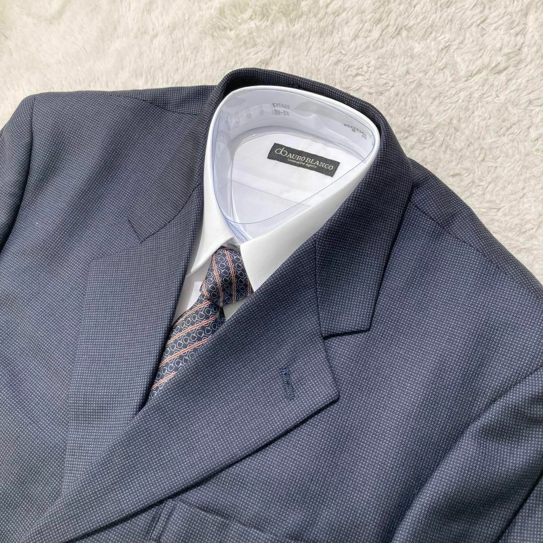 【極美品】Paul Smith ポールスミス 高級スーツ ネイビー ウール LL