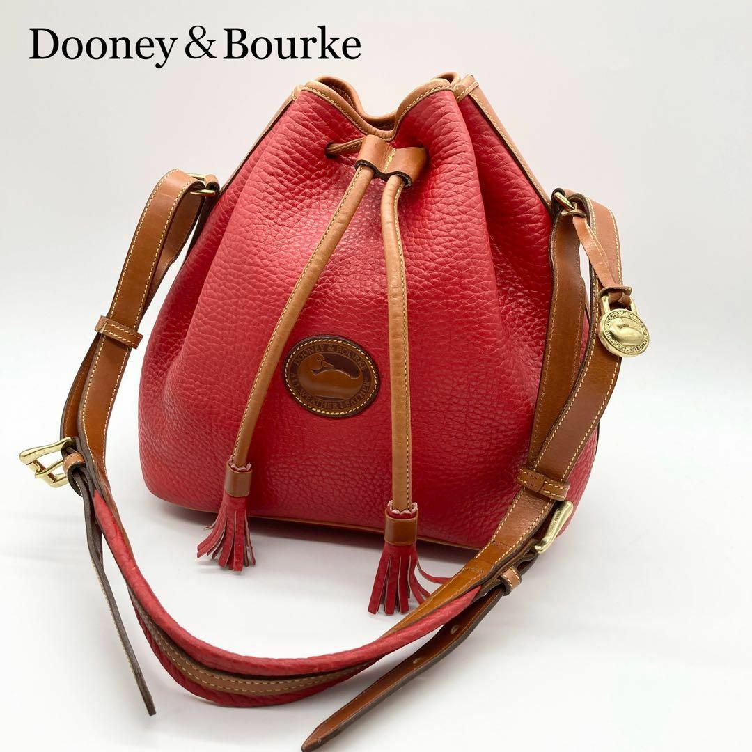 【極美品】Dooney＆Bourke ドゥーニー ショルダーバッグ レッド 巾着のサムネイル