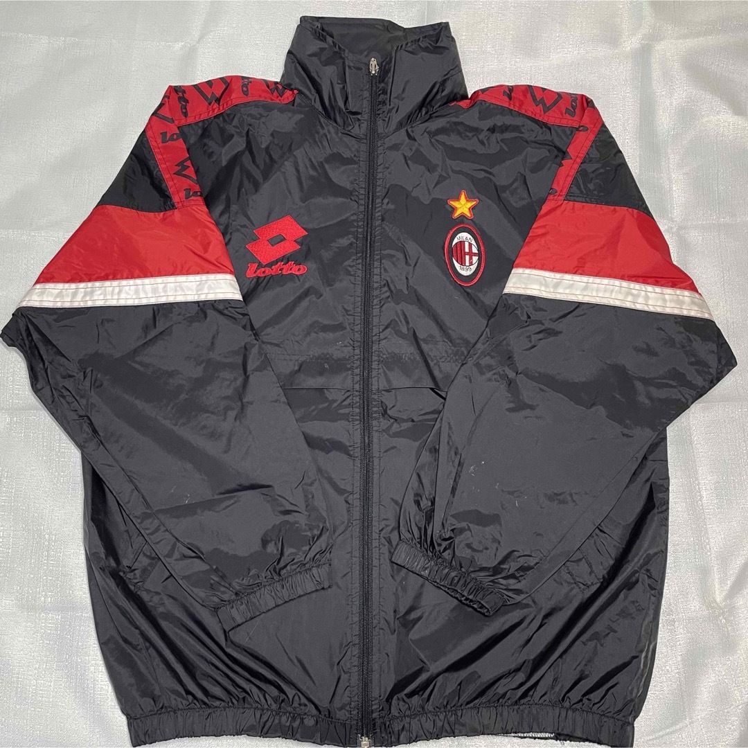 【希少品】90s LOTTO x AC MILAN ナイロン トラックジャケット