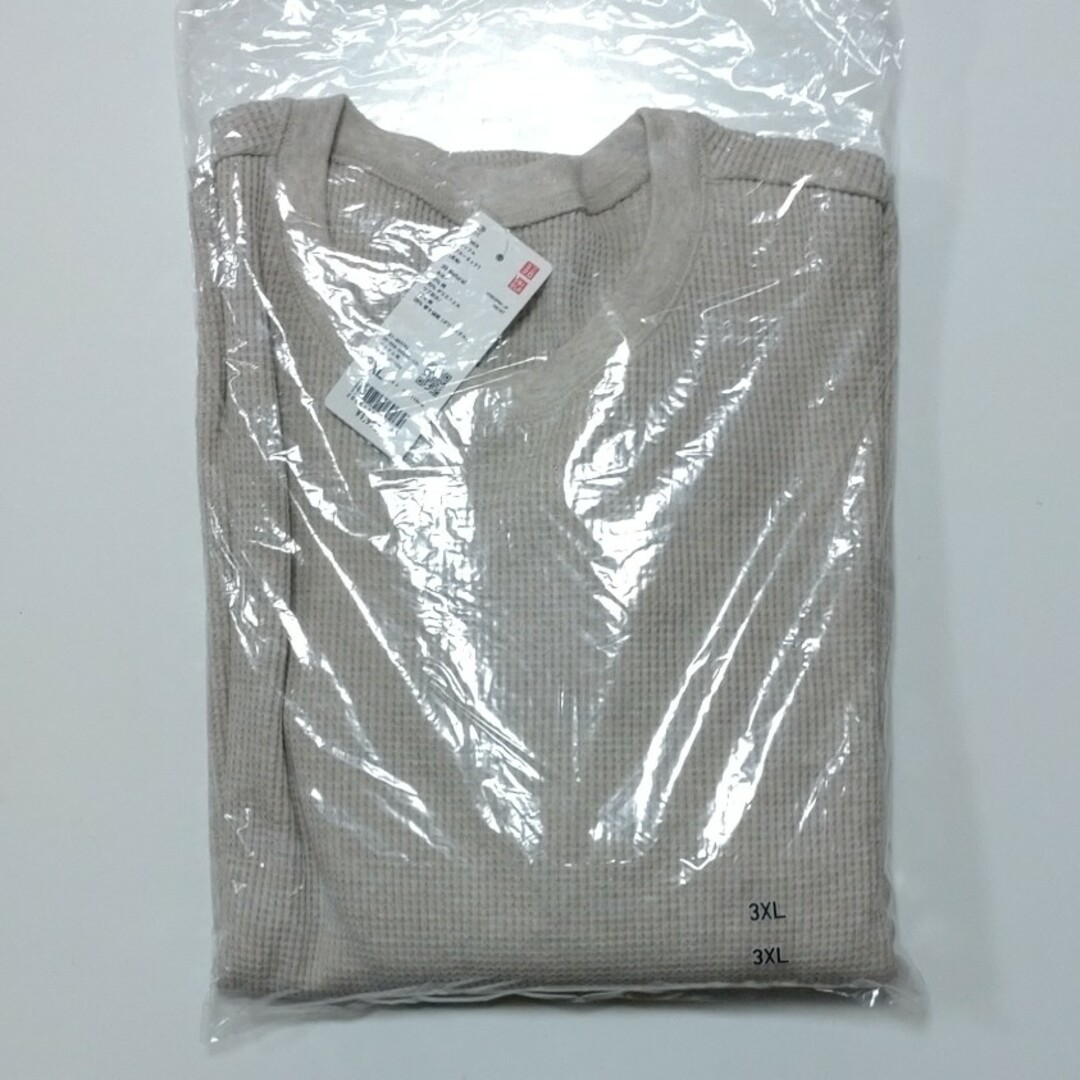 UNIQLO(ユニクロ)のUNIQLO　ワッフルクールネックＴ（長袖）3XL レディースのトップス(Tシャツ(長袖/七分))の商品写真