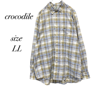 クロコダイル(Crocodile)の【crocodile】クロコダイル 柄シャツ ワンポイント 刺繍 チェック柄(シャツ)