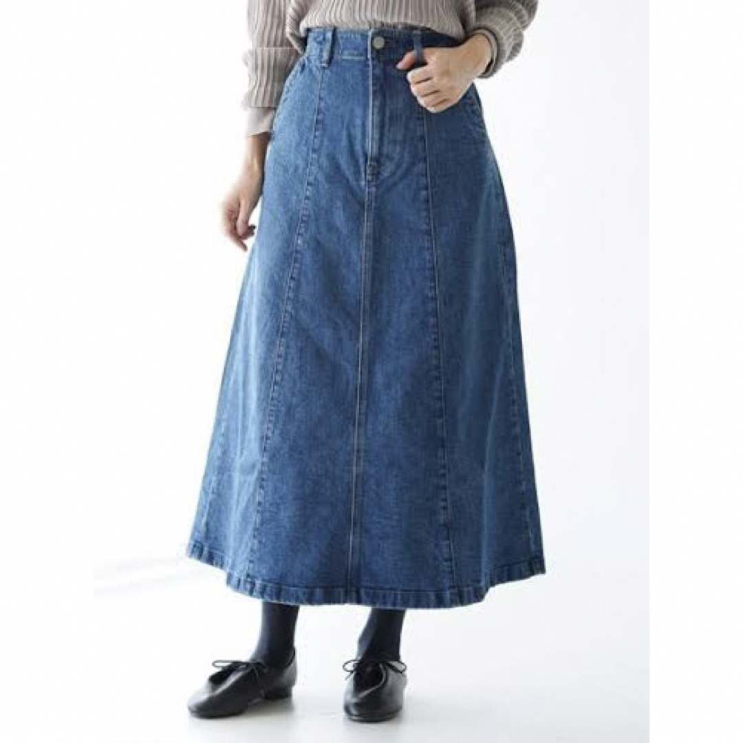 YANUK Center Seam Skirt Aライン フレア デニムスカート