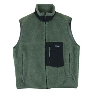 パタゴニア(patagonia)のpatagonia パタゴニア 23044 CLASSIC RETRO X VEST クラシック レトロX ベスト フリース グレイッシュグリーン系 L【中古】(ベスト)