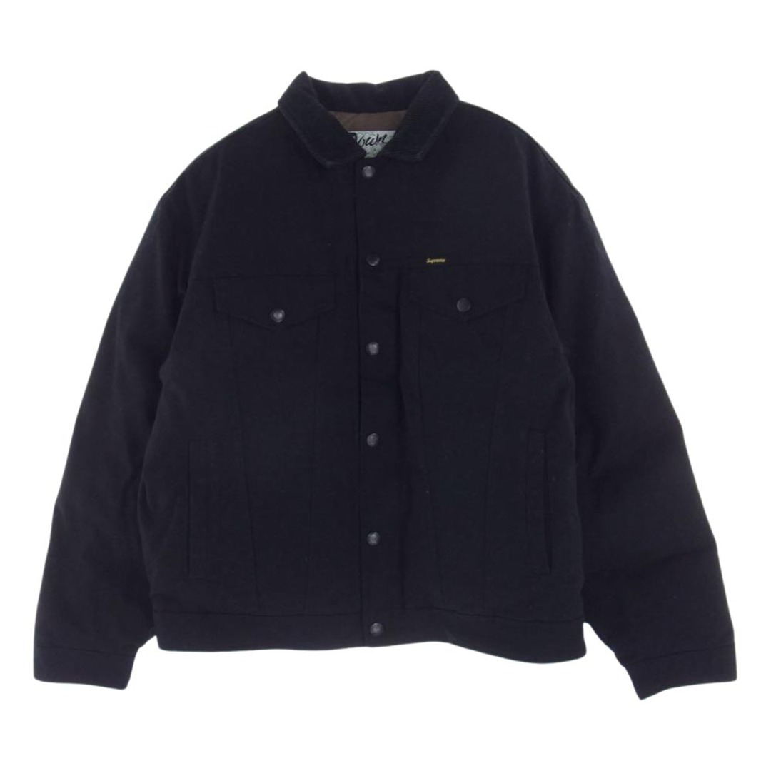 約65cm身幅Supreme シュプリーム ミリタリージャケット 22AW Schott Canvas Down Trucker Jacket ショット キャンバス ダウン トラッカー ジャケット ブラック系 M【美品】