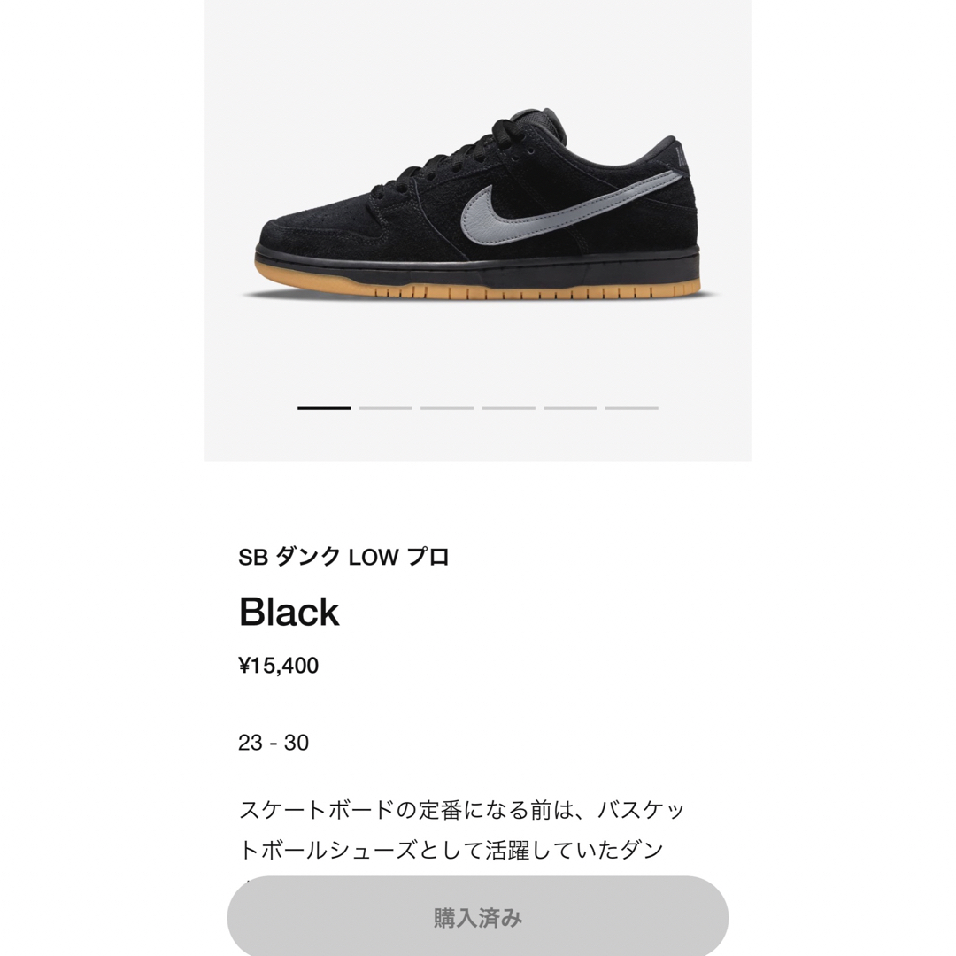 28.5 Nike SB Dunk Low Black/Fog ブラックフォグ