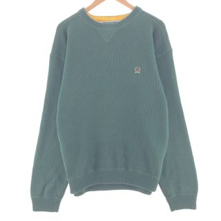 トミーヒルフィガー(TOMMY HILFIGER)の古着 90年代 トミーヒルフィガー TOMMY HILFIGER コットンニットセーター メンズL ヴィンテージ /taa001453(ニット/セーター)