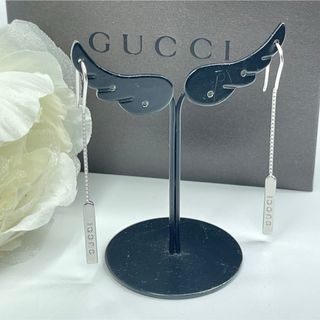 グッチ(Gucci)のGUCCI(グッチ)ラリアットピアス ホワイトゴールド(ピアス)