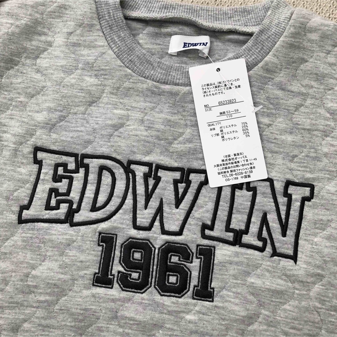 EDWIN(エドウィン)の110cm edwin 子供トレーナー　新品 キッズ/ベビー/マタニティのキッズ服男の子用(90cm~)(Tシャツ/カットソー)の商品写真