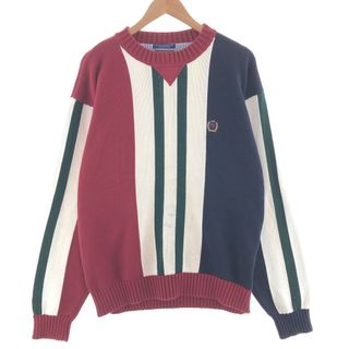 トミーヒルフィガー(TOMMY HILFIGER)の古着 90年代 トミーヒルフィガー TOMMY HILFIGER コットンニットセーター メンズL ヴィンテージ /taa001530(ニット/セーター)