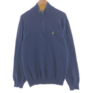 ノーティカ(NAUTICA)の古着 ノーティカ NAUTICA コットンニットハーフジップセーター メンズXL /taa001553(ニット/セーター)