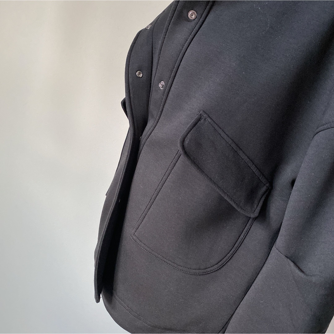 新品✴︎ボンディングデザインブルゾンジャケット　黒　ブラック レディースのジャケット/アウター(その他)の商品写真