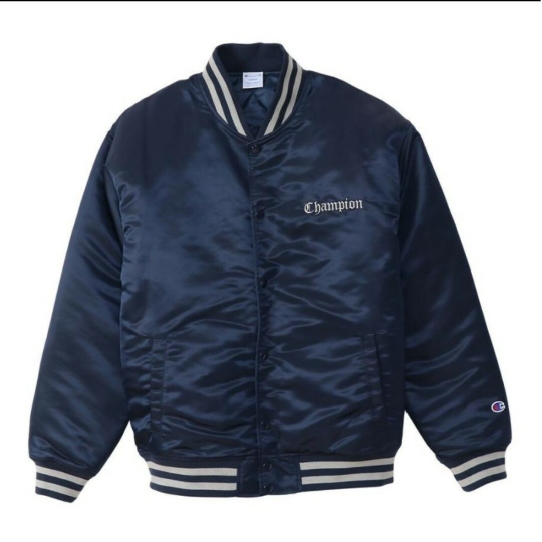 新品未使用】Champion ベースボールジャケット ネイビー 新品未使用】Champion ベースボールジャケット ネイビー