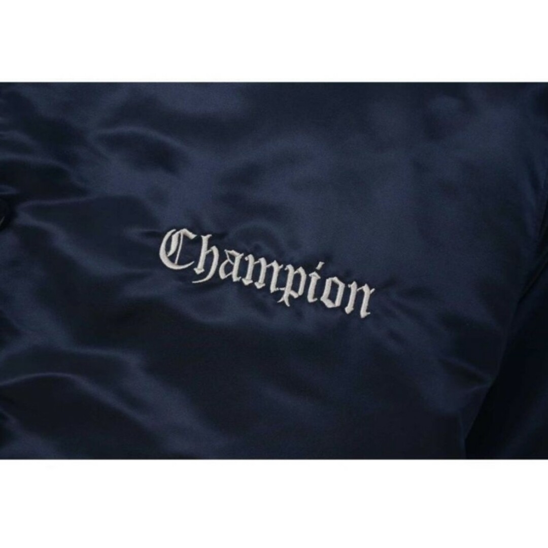 Champion(チャンピオン)の【新品未使用】Champion ベースボールジャケット ネイビー メンズのジャケット/アウター(スタジャン)の商品写真