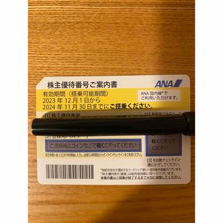 エーエヌエー(ゼンニッポンクウユ)(ANA(全日本空輸))のANA株主優待優待券1枚　グループ優待券冊子付(航空券)