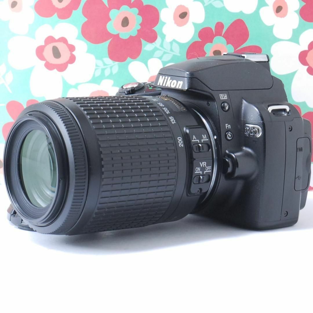 ❤️初心者お勧め❤Nikon Ｄ60❤️小さい軽るい簡単綺麗❤望遠レンズセット❤