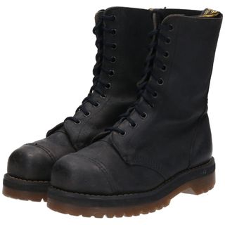 ドクターマーチン(Dr.Martens)の古着 ドクターマーチン Dr.Martens 厚底 スチールトゥ 10ホールブーツ 英国製 UK5 レディース23.5cm /saa009509(ブーツ)