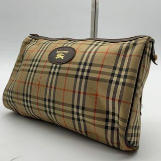 バーバリー(BURBERRY)のバーバリー クラッチ セカンドバック ノバチェック キャンバス レザー(ショルダーバッグ)