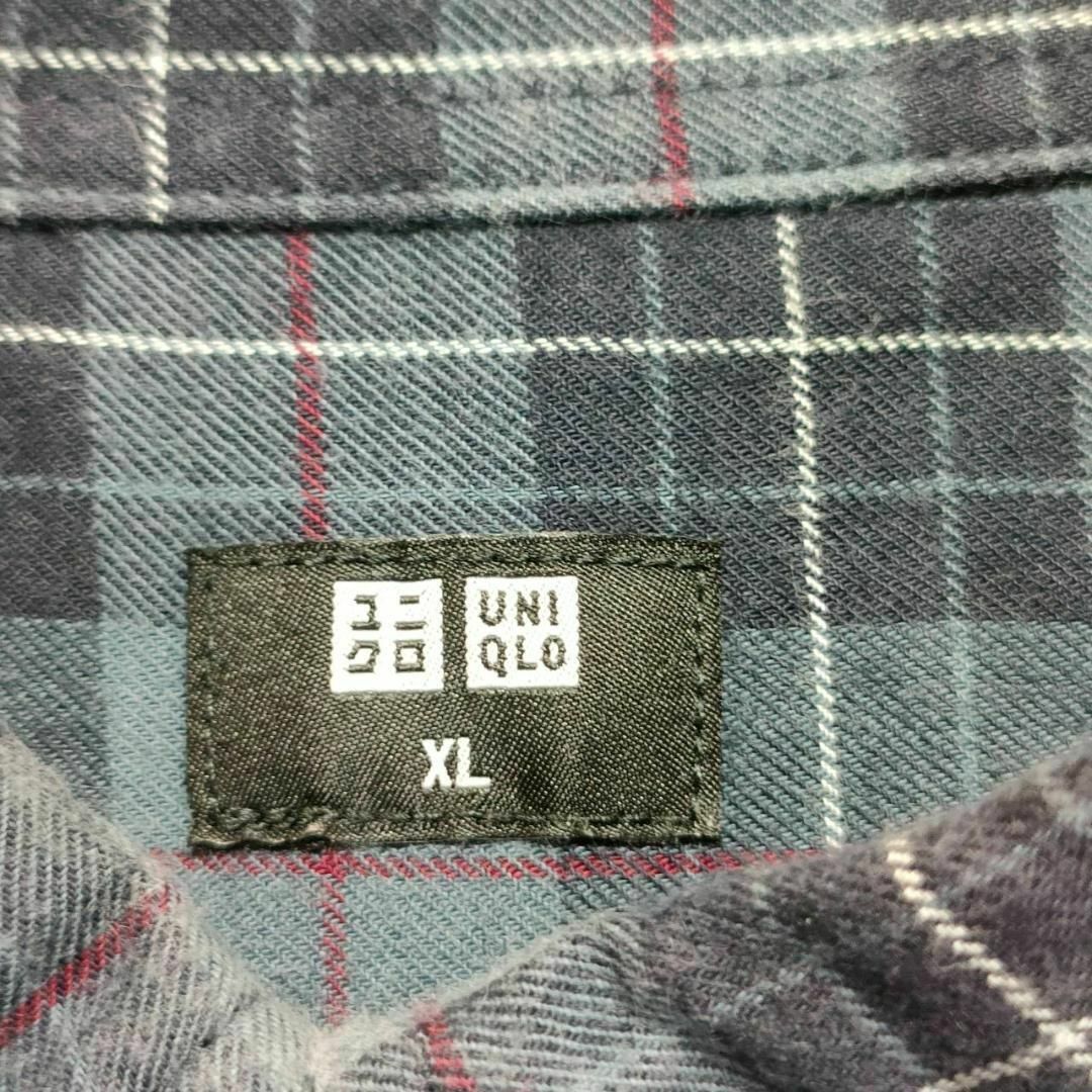 UNIQLO(ユニクロ)のユニクロ フランネルシャツ XLサイズ メンズ コットン100% オーバーサイズ メンズのトップス(シャツ)の商品写真