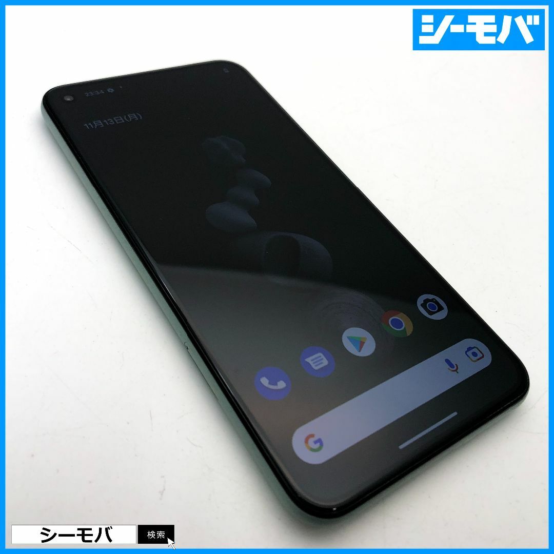 1004 SIMフリー Google Pixel 5 128GB グリーン美品外装