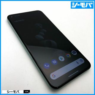 グーグル(Google)の1004 SIMフリー Google Pixel 5 128GB グリーン美品(スマートフォン本体)