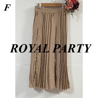 ロイヤルパーティー(ROYAL PARTY)のロイヤルパーティー ROYAL PARTY レースドッキングプリーツスカート(ロングスカート)