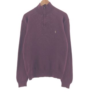 ラルフローレン(Ralph Lauren)の古着 ラルフローレン Ralph Lauren POLO by Ralph Lauren コットンニットハーフジップセーター メンズL /taa001455(ニット/セーター)