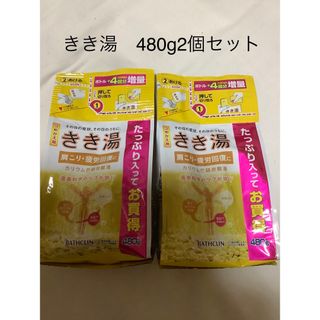 バスクリン(BATHCLIN)のきき湯   詰め替え用　カリウム芒硝炭酸湯 480g  2個セット(入浴剤/バスソルト)